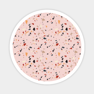 Terrazzo Pattern Pink Magnet